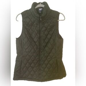 Lands' End Women's Black Quilted Vest size M